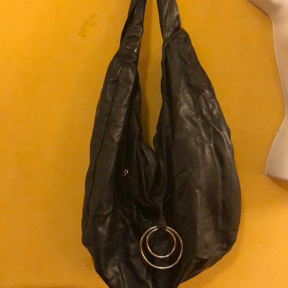 Black Leather Shoulder Bag